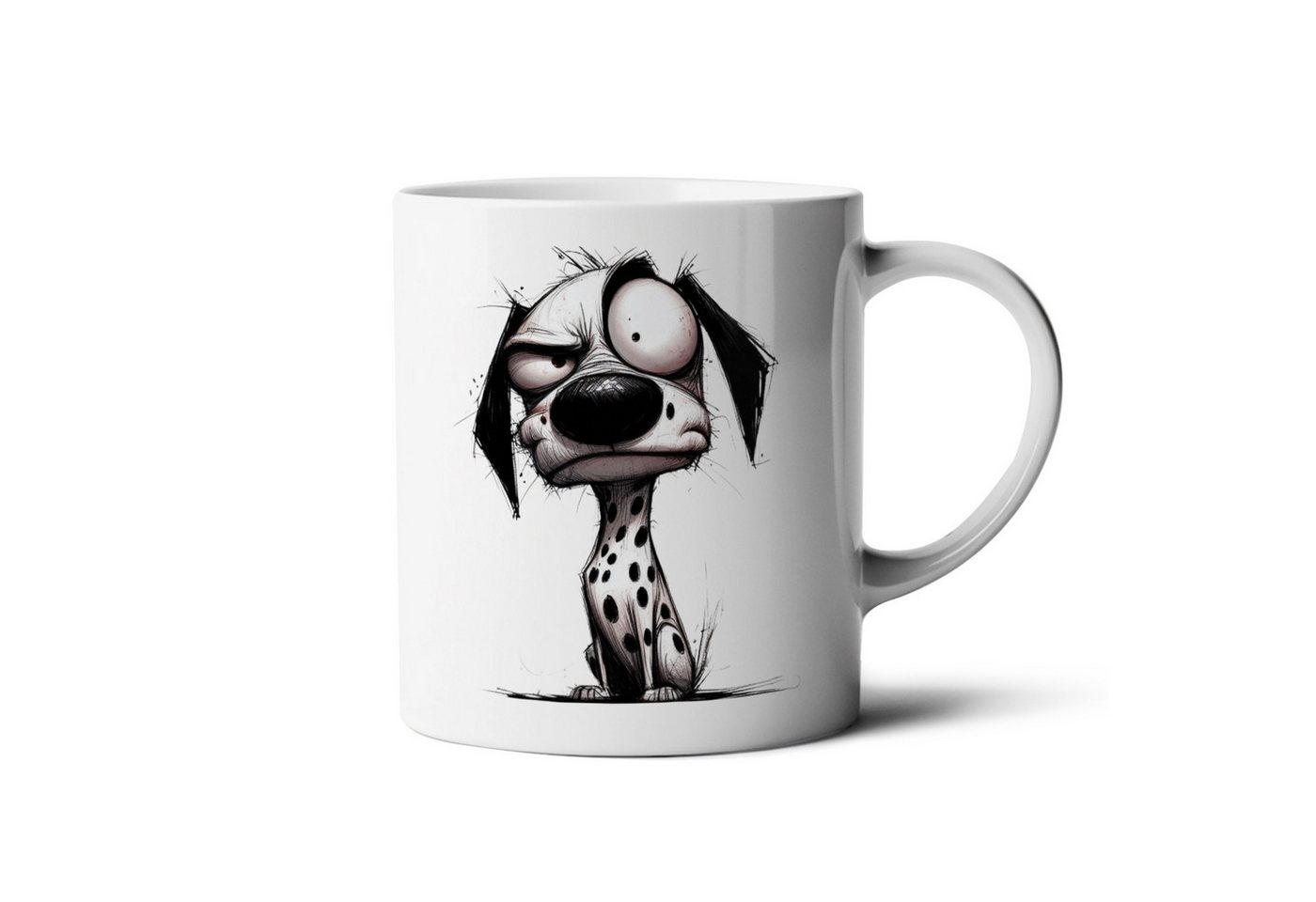 Hustling Sharks Tasse Hustling Sharks® Tasse mit Tiermotiv - Lustige Dalmatiner Fratze#9, 330 ml von Hustling Sharks