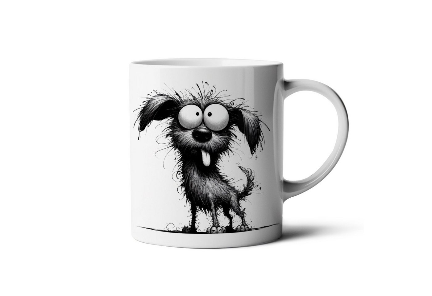 Hustling Sharks Tasse Hustling Sharks® Tasse mit Tiermotiv - Lustige Hunde Fratze#32, 330 ml von Hustling Sharks