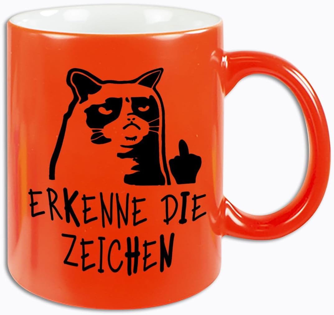 Hustling Sharks Tasse Hustling Sharks® Verschiedenfarbige Neon Tassen - Erkenne die Zeichen!, 330 ml von Hustling Sharks