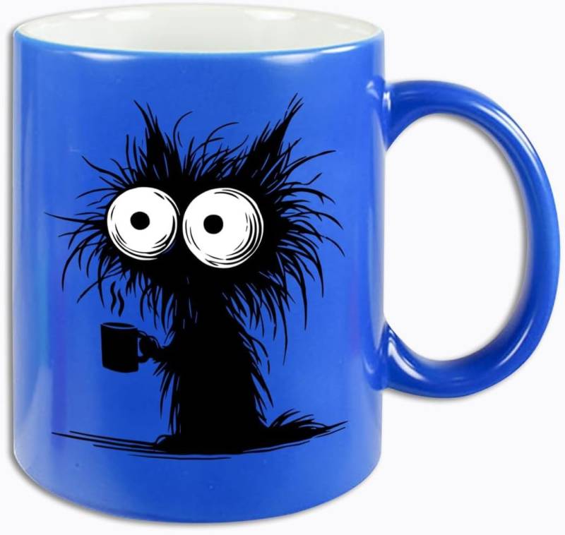 Hustling Sharks Tasse Hustling Sharks® Verschiedenfarbige Neon Tassen - Ich brauch Kaffee I, 330 ml von Hustling Sharks