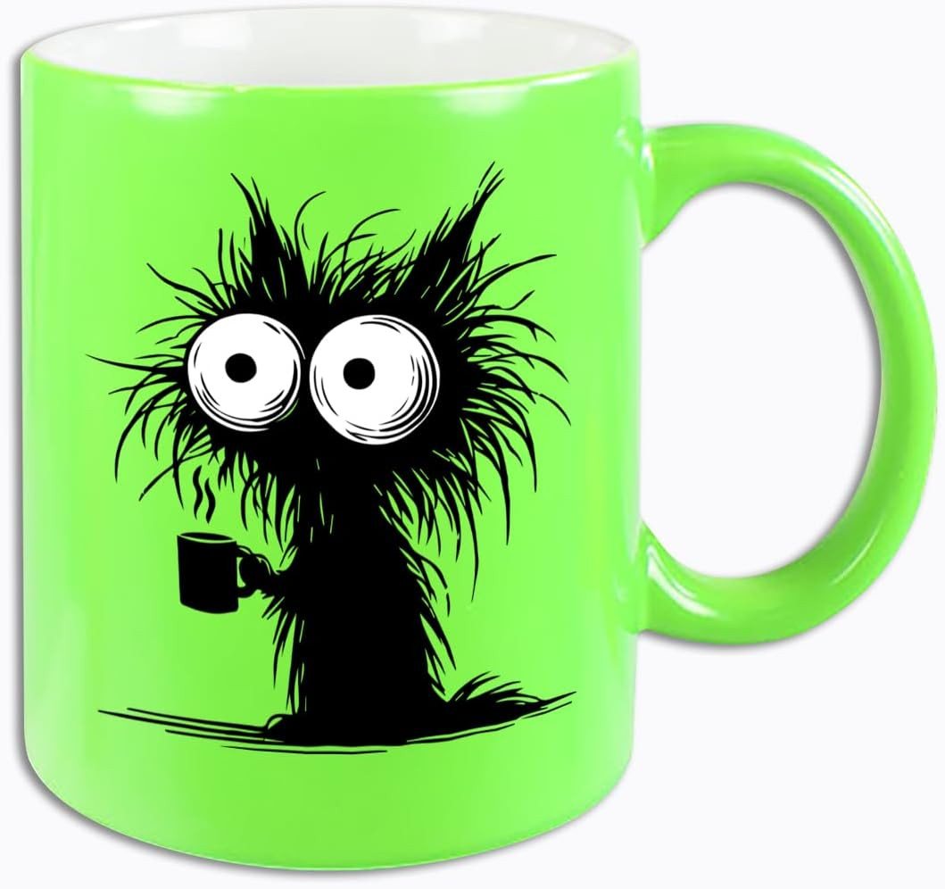 Hustling Sharks Tasse Hustling Sharks® Verschiedenfarbige Neon Tassen - Ich brauch Kaffee I, 330 ml von Hustling Sharks