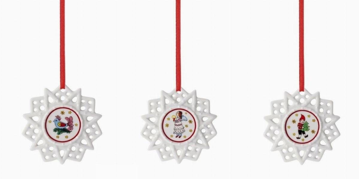 Hutschenreuther Christbaumschmuck 3 Schmucksterne Sammelkollektion 2017 - 2017 von Hutschenreuther