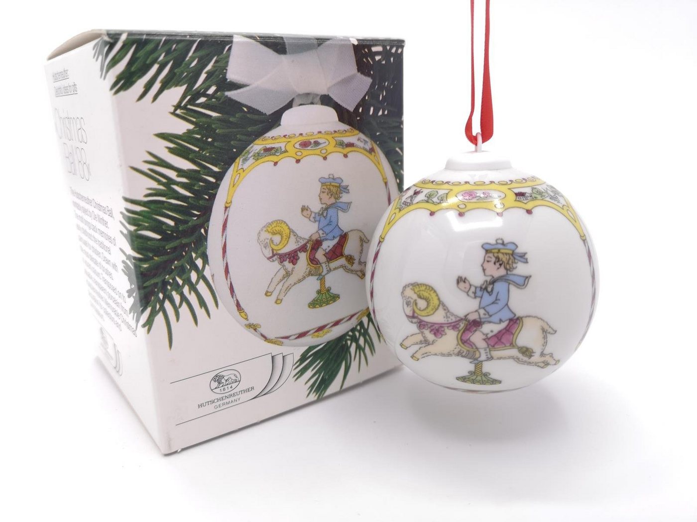 Hutschenreuther Christbaumschmuck Kugel 1988 in OVP - 1988 - 1 Stück (1-tlg) von Hutschenreuther