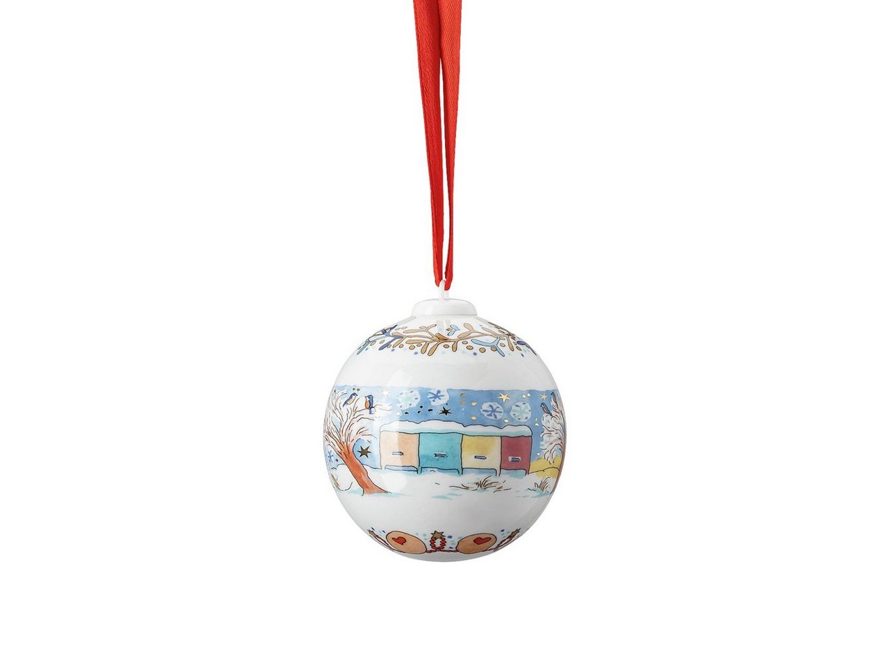 Hutschenreuther Christbaumschmuck Porzellankugel Weihnachtskugel 2022 in OVP (1-tlg) von Hutschenreuther