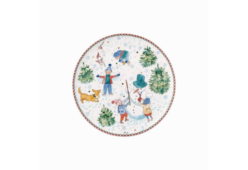 Hutschenreuther Christbaumschmuck Weihnachtsspiele, Teller flach 22 cm limitiert, Hutschenreuther 2025 von Hutschenreuther