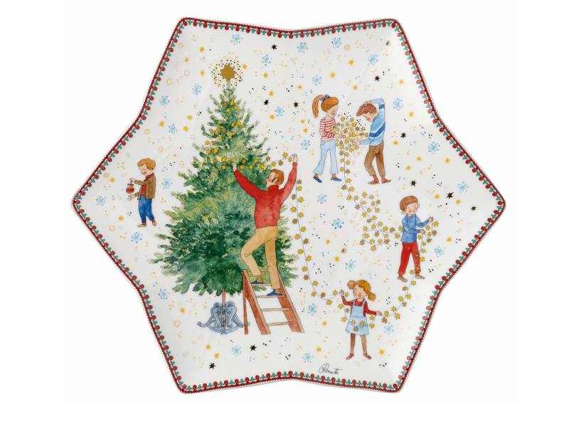 Hutschenreuther Gebäckteller Sammelkollektion 2024 Weihnachtsleuchten Sternschale 34cm, Porzellan, (Schüsseln & Schalen) von Hutschenreuther