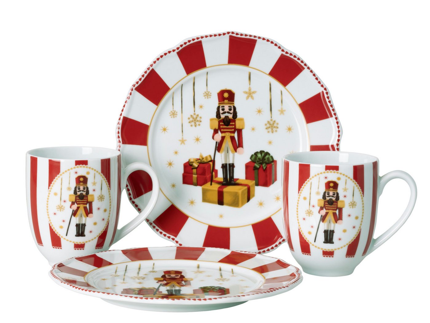 Hutschenreuther Geschirr-Set Christmas Love red Set 4tlg, Porzellan Hutschenreuther Geschirr-Set Christmas Love red Set 4tlg, Porzellan von Hutschenreuther