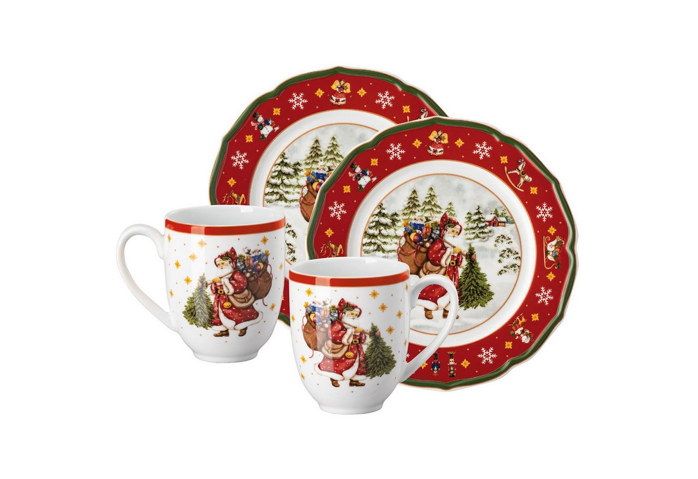 Hutschenreuther Geschirr-Set Hutschenreuther Happy Wintertime Set, Porzellan, Porzellan von Hutschenreuther