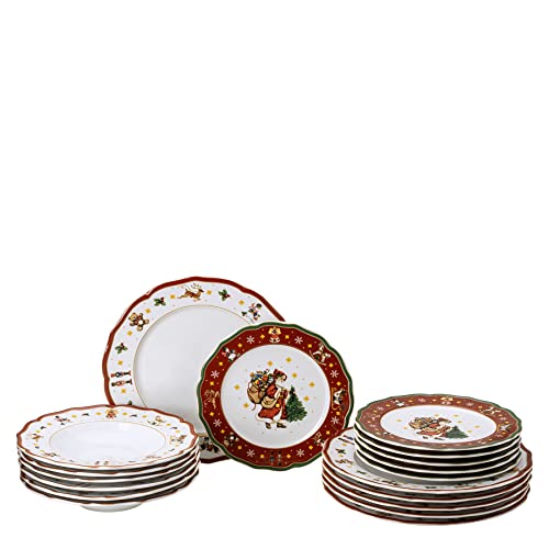 Hutschenreuther Happy Christmas red Set 18-teilig, 02488-727443-28421, Mehrfarbig, Mehrteilig cm von Hutschenreuther