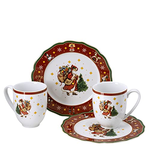 Hutschenreuther Happy Christmas red Set 4-teilig, 02488-727443-29213, Mehrfarbig, Mehrteilig cm von Hutschenreuther