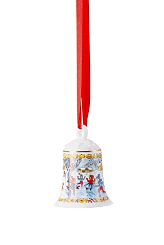 Hutschenreuther Porzellanglocke Weihnachtsglocke 2018 Motiv Winterfreuden - 02250-722822-27920 von Hutschenreuther