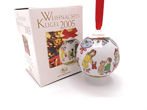 Hutschenreuther Porzellankugel Weihnachtskugel 2005 OVP von Hutschenreuther