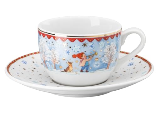 Hutschenreuther 02476-727412-14765 Sammelkollektion 22 Weihnachtsabend Porzellan Cappuccinotasse, 2-tlg von Hutschenreuther