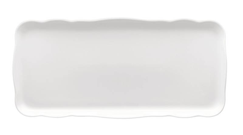 Hutschenreuther Servierplatte Maria Theresia Weiss Kuchenplatte rechteckig, Porzellan, (Platten), Platten von Hutschenreuther