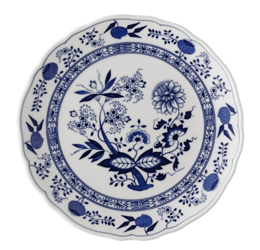 Hutschenreuther Speiseteller Blau Zwiebelmuster Speiseteller m. Fahne 25 cm von Hutschenreuther