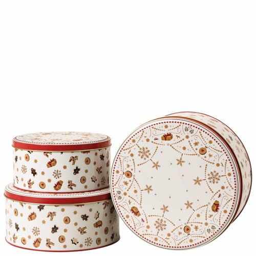Hutschenreuther Weihnachten "Christmas Love" Set 3 Plätzchendosen aus Blech (17x8-20x9-22x10 cm) von Hutschenreuther