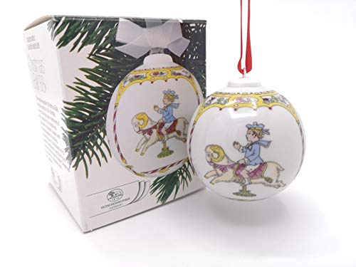 Hutschenreuther Weihnachtskugel 1988 Kinder-Karussell, mit Originalverpackung, Porzellankugel Kugel Design von Ole Winther / Porcelain ball / Sfera porcellana von Hutschenreuther