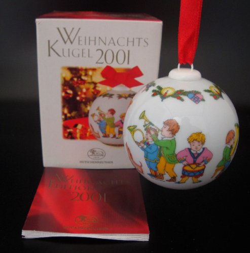 Hutschenreuther Weihnachtskugel 2001, Porzellankugel, Weihnachten von Hutschenreuther