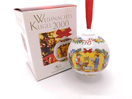Hutschenreuther Porzellankugel Weihnachtskugel 2000 OVP - von Hutschenreuther