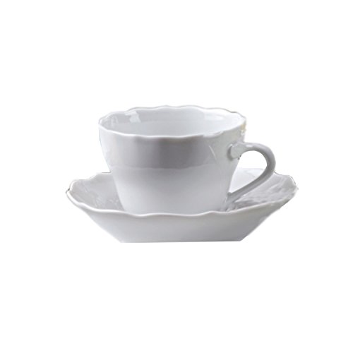 Rosenthal Hutschenreuther Maria Theresia Kaffeetasse 2-tlg. Weiss von Hutschenreuther