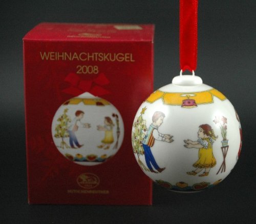 Weihnachtskugel 2008 Porzellan von Hutschenreuther