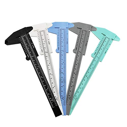 Huture 5 Stücke 150mm/6 Zoll Messschieber Hochpräzise Kunststoff Schieblehre Abständen Durchmesser Messung Geeignet für Schmuck Mess Student Büro Zimmerei Hause (Schwarz, Weiß, Blau, Grau, Grün) Huture 5 Stücke 150mm/6 Zoll Messschieber Hochpräzise Kunststoff Schieblehre Abständen Durchmesser Messung Geeignet für Schmuck Mess Student Büro Zimmerei Hause (Schwarz, Weiß, Blau, Grau, Grün) von Huture