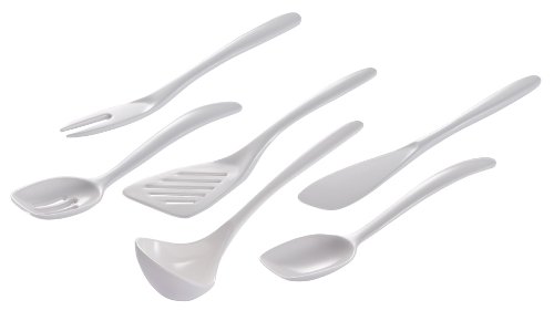 Hutzler Melamine Mini Utensils, Small/7.5",White, Set of 6 von Hutzler