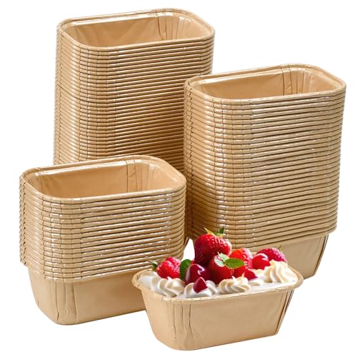 Huucozn 100 Stück Mini Kastenform Kuchen Rechteck Kuchenform Mini Kuchenformen Mini-Backform Mini-Laibkuchenförmchen Papierbackform Set für Kleines Brot Muffins Huucozn 100 Stück Mini Kastenform Kuchen Rechteck Kuchenform Mini Kuchenformen Mini-Backform Mini-Laibkuchenförmchen Papierbackform Set für Kleines Brot Muffins von Huucozn