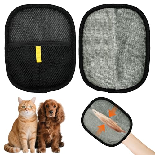 Huucozn 2PCS Fell Magnet Handschuh Tierhaarentferner pet hair Remover glove Fellmagnet Haarentfernungshandschuh Katzen Hunde Antistatischer Haustierhaar-entferner Handschuh Fellhandschuh für haustier von Huucozn