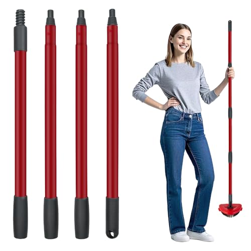 Huucozn Wischmopp Moppgriff Set Kompatibel mit Vileda Turbo 2-in-1 Mop Abnehmbarer wischmop bodenwischer Moppgriffe Set verstellbar von 76 cm bis 147 cm Moppstange bodenreinigung für Mops von Huucozn
