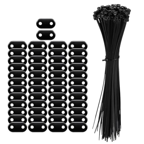 Huudngeje 100pcs Privacy Screen -Fixierung Kit und Montageplatten PVC Kit Spring Toggle Stopper Slider, Schwarz für Privatsphäre Matte Gartenzäune von Huudngeje