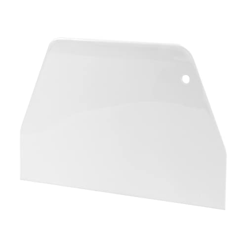 Huudngeje 19 cm x 12,5 cm flache weisse Kunststoff Kuchen Schaber von Huudngeje