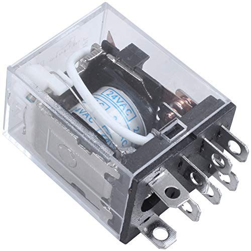 Huudngeje JQX-13F LY2 AC 24V Spule 8-Pin DPDT Rote LED Elektromagnetische Relais von Huudngeje