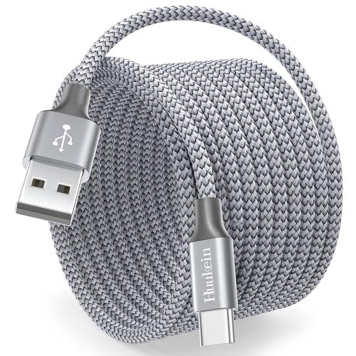 USB C Ladekabel 3M, Lang USB A auf USB C Kabel Nylon Schnellladekabel für Samsung Galaxy S24 S23 S22 S20 FE A55 A54 A15 A14 A34 A23, Pixel 6/ 7Pro, Redmi, PS5 Controller, Switch von Huukein