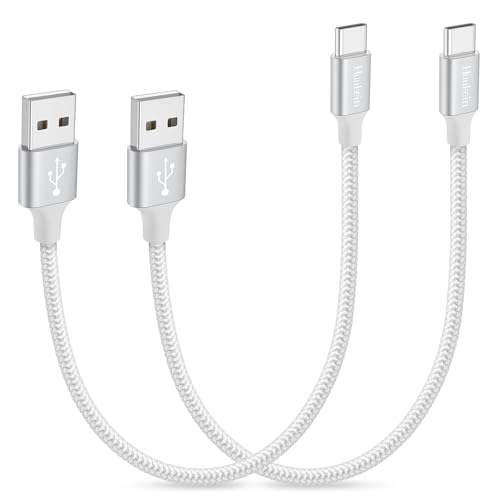 USB C Kabel Kurz Weiss, 30cm USB C auf USB A Nylon Schellladekabel USBC für Samsung Galaxy S25 S24 A56 A55 A16 A15 A35, für iPhone 15/16 Pro Max, Auto-Ladegerät, Android Auto USB C Kabel Kurz Weiss, 30cm USB C auf USB A Nylon Schellladekabel USBC für Samsung Galaxy S25 S24 A56 A55 A16 A15 A35, für iPhone 15/16 Pro Max, Auto-Ladegerät, Android Auto von Huukein