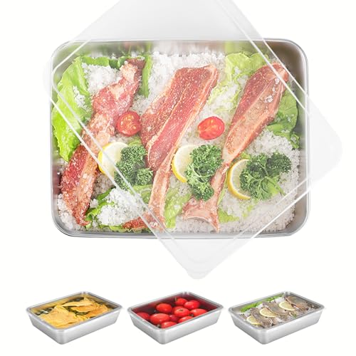 HuuppHip Set mit 3 Aufschnittbox Fresh, Aufschnittdose Frischhaltedosen Mit Deckel, Stackables Gefrierbehälter Lebensmittel, Frischhaltedose aus Edelstahl mit Mehrweg, Geschirrspüler HuuppHip Set mit 3 Aufschnittbox Fresh, Aufschnittdose Frischhaltedosen Mit Deckel, Stackables Gefrierbehälter Lebensmittel, Frischhaltedose aus Edelstahl mit Mehrweg, Geschirrspüler von HuuppHip
