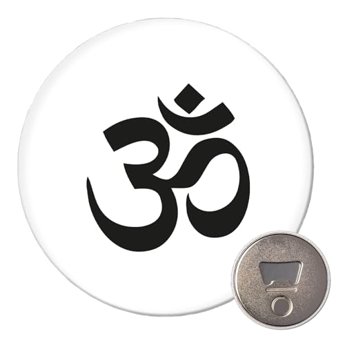 Huuraa Magnet Yoga Zeichen Geschenk 59mm Kühlschrankmagnet Flaschenöffner Om Geschenkidee von Huuraa
