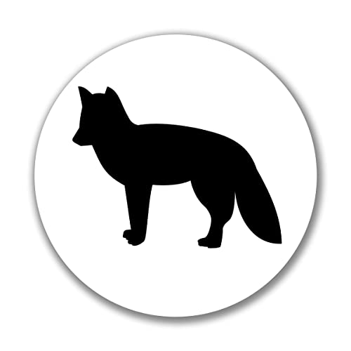 Huuraa Aufkleber Fuchs Silhouette Sticker Größe 10cm mit Motiv für alle Tierfreunde Geschenk Idee für Freunde und Familie von Huuraa