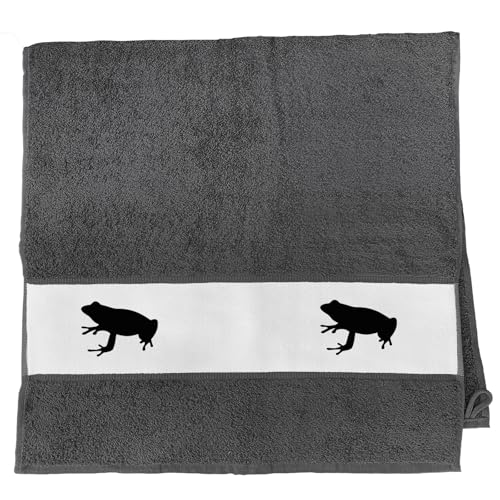 Huuraa Handtuch Frosch Kröte Silhouette Geschenk 50x100cm Graphite Baumwolle Frosch Kröte Präsent Huuraa Handtuch Frosch Kröte Silhouette Geschenk 50x100cm Graphite Baumwolle Frosch Kröte Präsent von Huuraa