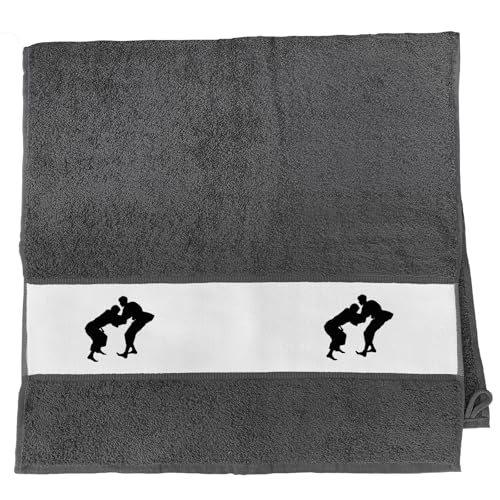 Huuraa Handtuch Judo Silhouette Geschenk 50x100cm Graphite Baumwolle Judo Präsent Huuraa Handtuch Judo Silhouette Geschenk 50x100cm Graphite Baumwolle Judo Präsent von Huuraa
