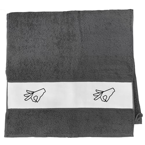 Huuraa Handtuch Reingeguckt Hand Geschenk 50x100cm Graphite Baumwolle Reingeguckt Präsent von Huuraa