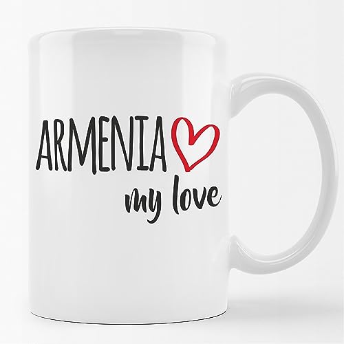 Huuraa Kaffeetasse Armenia my love Keramik Tasse 330ml für alle die Armenien lieben von Huuraa