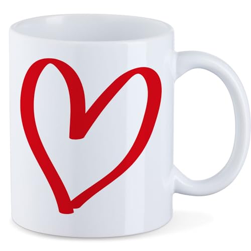 Huuraa Kaffeetasse Herz Heart Keramik Tasse 330ml mit Motiv für die tollsten Menschen von Huuraa