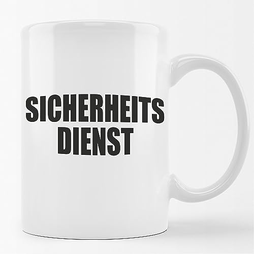 Huuraa Kaffeetasse Sicherheitsdienst Schriftzug Keramik Tasse 330ml für jede Security von Huuraa