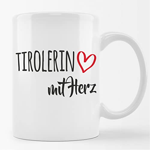 Huuraa Kaffeetasse Tirolerin mit Herz Keramik Tasse 330ml mit Motiv für die tollsten Menschen von Huuraa