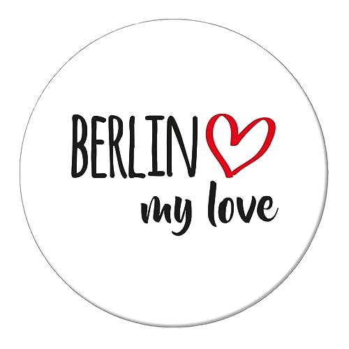 Huuraa Magnet Berlin My Love Kühlschrankmagnet Größe 59mm für alle Fans von Berlin Deutschland Geschenk Idee für Freunde und Familie von Huuraa