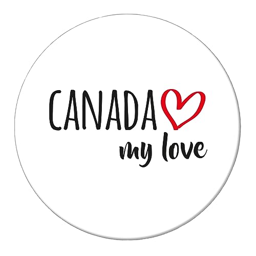 Huuraa Magnet Canada My Love Kühlschrankmagnet Größe 59mm für alle Fans von Kanada Geschenk Idee für Freunde und Familie von Huuraa