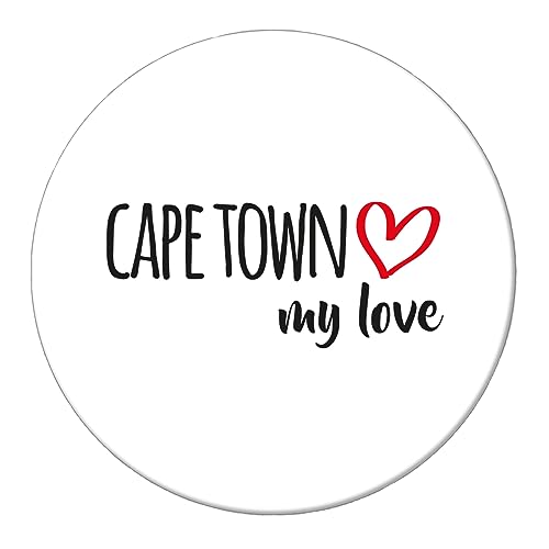 Huuraa Magnet Cape Town My Love Kühlschrankmagnet Größe 59mm für alle Fans von Kapstadt Südafrika Geschenk Idee für Freunde und Familie von Huuraa