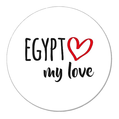 Huuraa Magnet Egypt My Love Kühlschrankmagnet Größe 59mm für alle Fans von Ägypten Geschenk Idee für Freunde und Familie von Huuraa