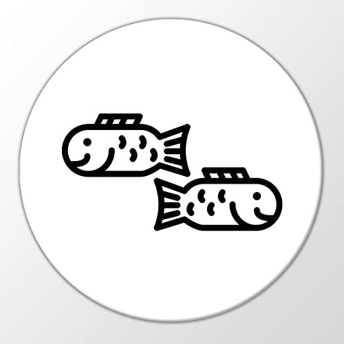 Huuraa Magnet Fische Sternzeichen Symbol Kühlschrankmagnet Größe 59mm mit Tierkreiszeichen Symbol Geschenk Idee für Freunde und Familie von Huuraa